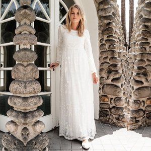 White Poppy Dress - DEFECT ANY SIZE 2PCS